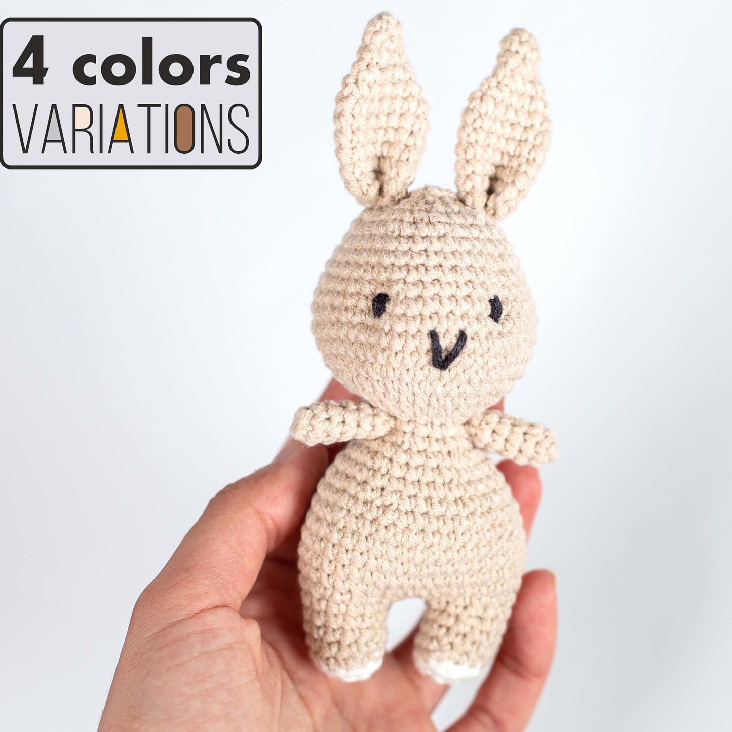 Crochet Kit for Adults Bunny, Beginner Crochet Kit, Animal Amigurumi DIY Craft Kit