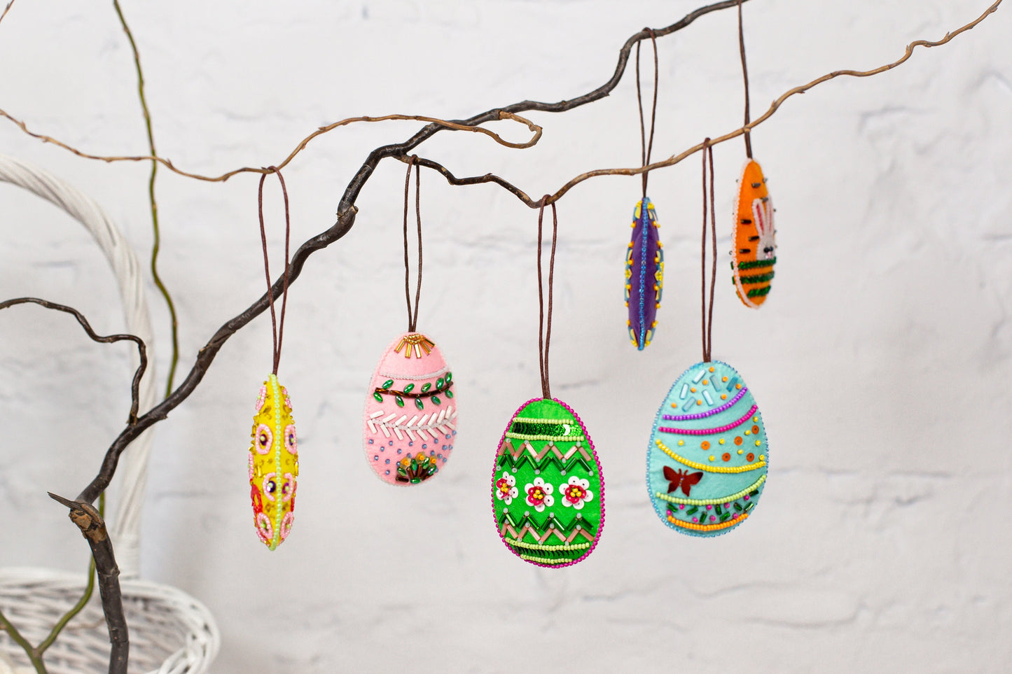 Easter egg Bead embroidery kit. Seed Bead Brooch kit. DIY Craft kit. Beading kit. Needlework beading. Handmade Jewelry Making Kit