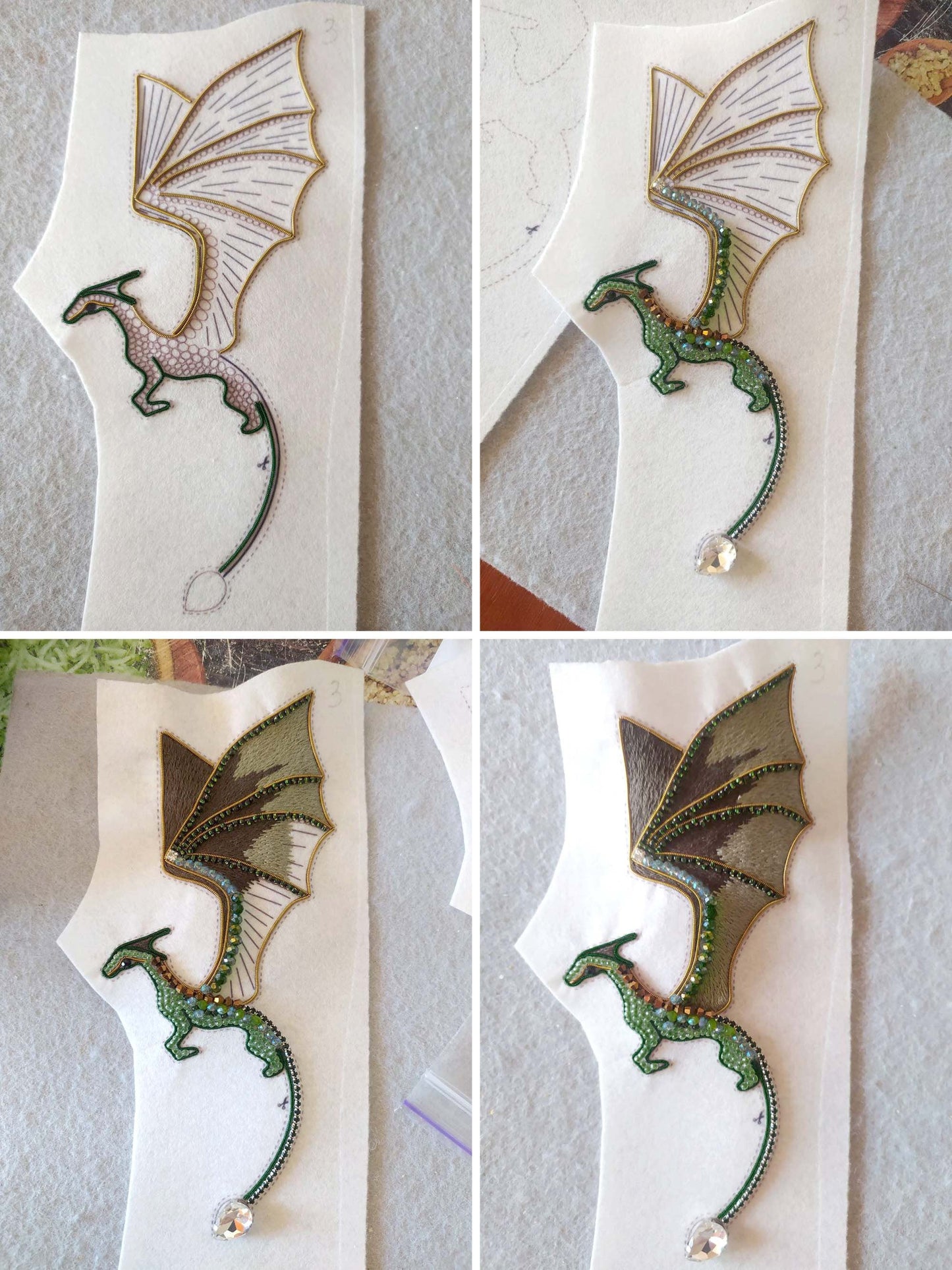 Dragon Bead embroidery kit. Seed Bead Brooch kit. DIY Craft kit. Beading kit. Needlework beading. Handmade Jewelry Making Kit