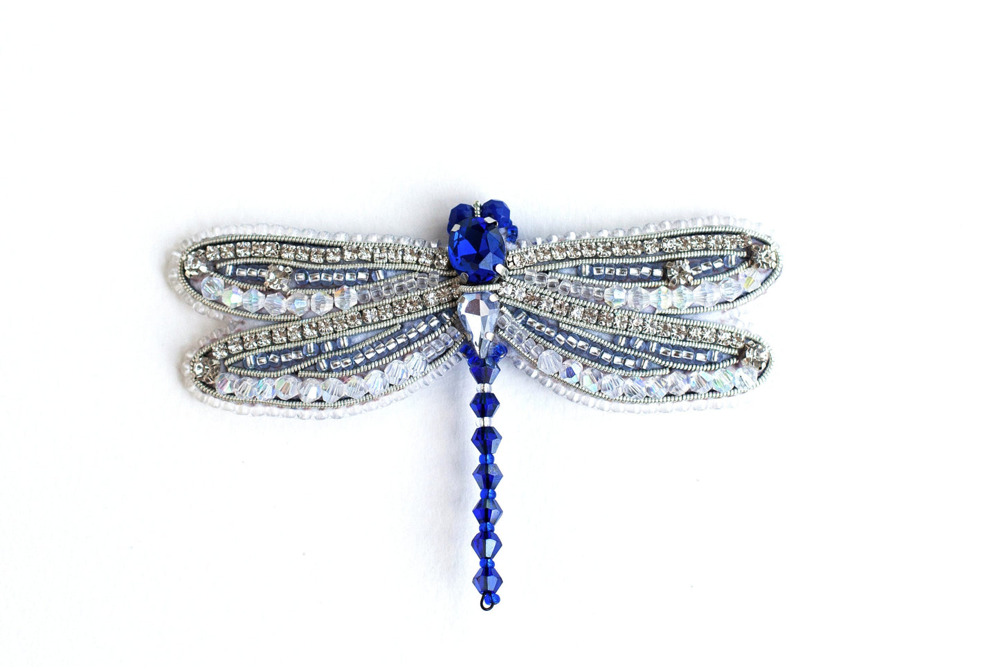 Dragonfly Bead embroidery kit. Seed Bead Brooch kit. DIY Craft kit. Beading kit. Needlework beading. Handmade Jewelry Making Kit