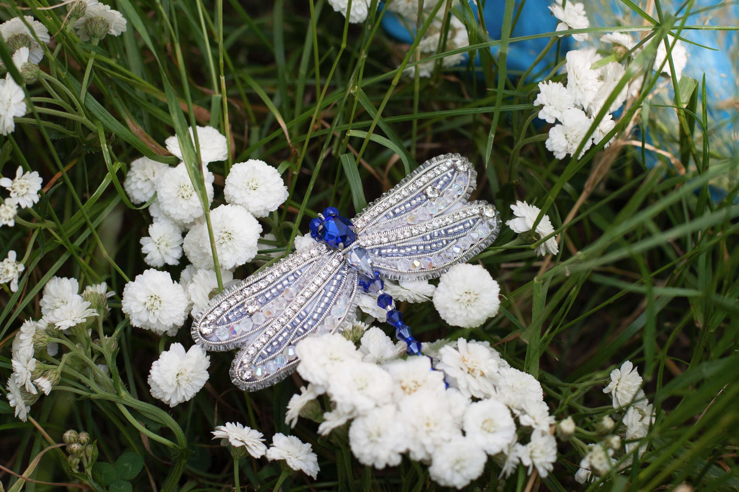 Dragonfly Bead embroidery kit. Seed Bead Brooch kit. DIY Craft kit. Beading kit. Needlework beading. Handmade Jewelry Making Kit