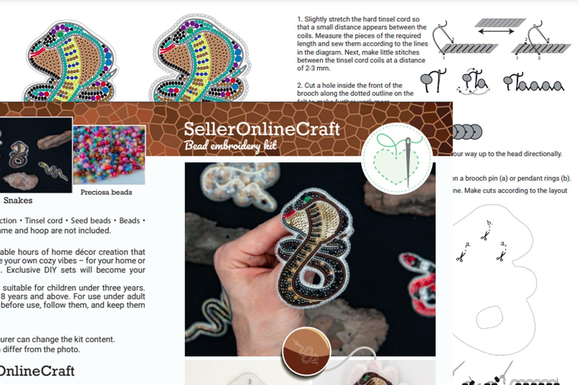 a brochure with a picture of a snake on it