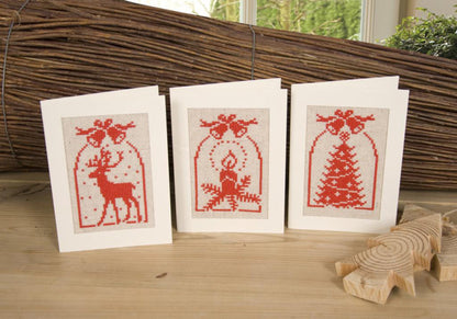 Christmas Postcards Cross stitch Embroidery DIY Kits