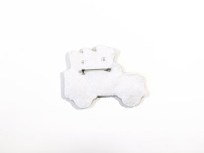 Christmas Truck - Readymade Beaded Brooch