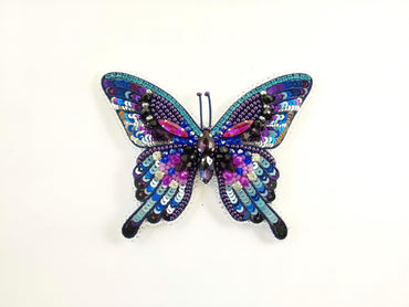 Blue Butterfly Brooch Beading DIY Kit