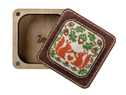 Wooden Pin Cushion Box - DIY Sewing Box Kit with Embroidery Storage Lid