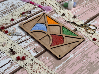 a picture of a piece of art on a table