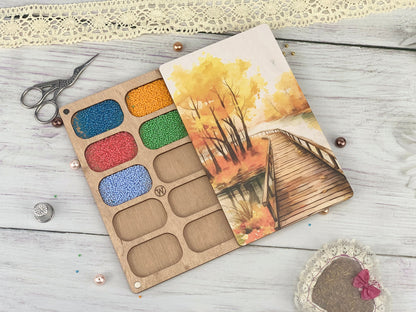 Wooden Seed Bead Organizer