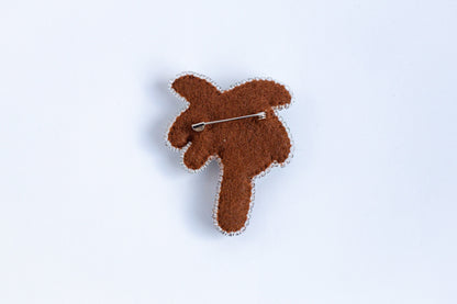 Palm Tree - Readymade Beaded Brooch