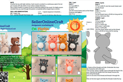Plush Cat - Crochet Amigurumi DIY kit