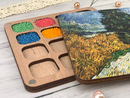 Wooden Seed Bead Organizer