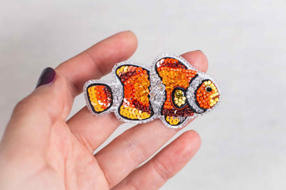 Clown Fish - Readymade Beaded Brooch