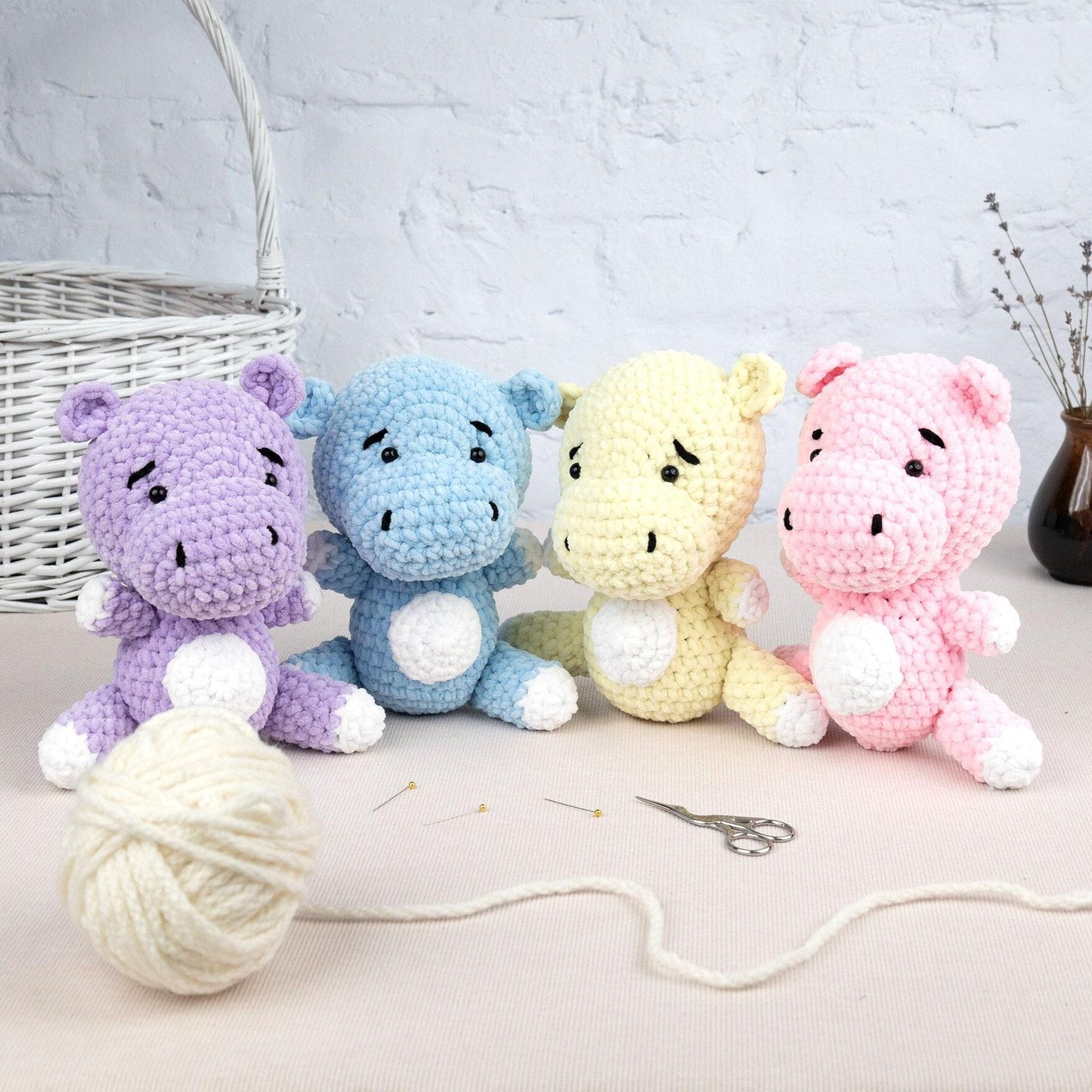 Plush Hippo - Crochet Amigurumi DIY kit