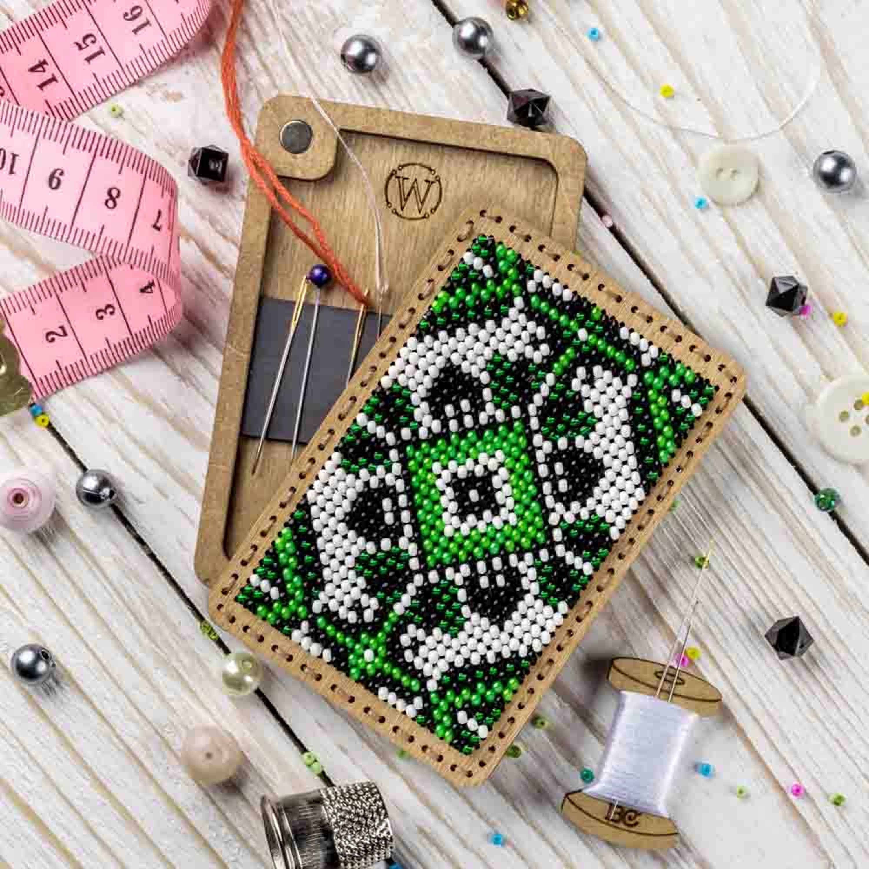 a picture of a cross stitch ornament