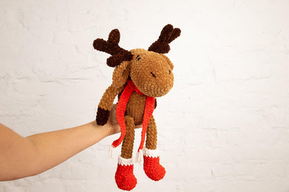 Plush Chrismas Reindeer - Crochet Amigurumi DIY kit