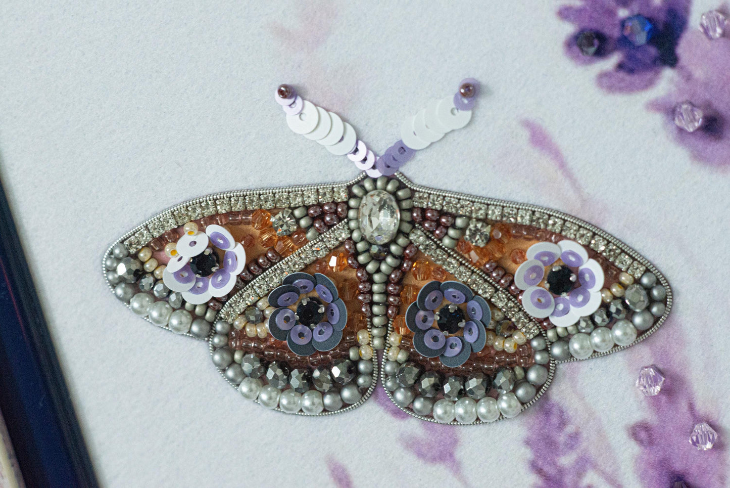 a close up of a butterfly on a table