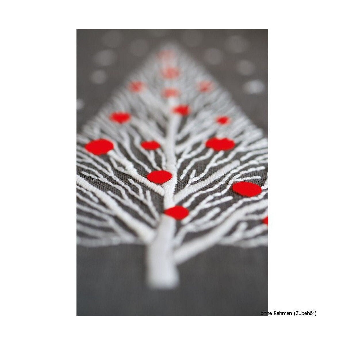 Christmas Tree Table Runner Embroidery Kit: Satin Stitch DIY