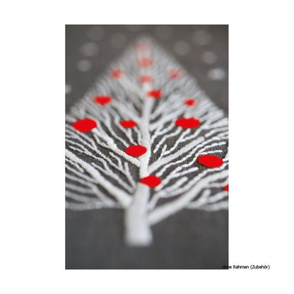 Christmas Tree Table Runner Embroidery Kit: Satin Stitch DIY
