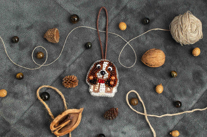 Cocker Spaniel Dog - Readymade Beaded Brooch