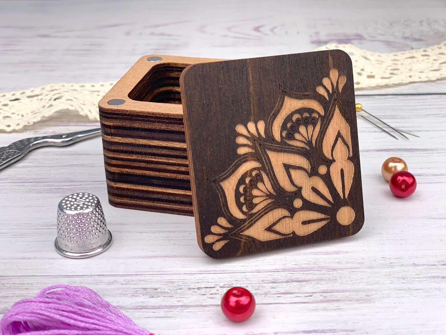 Wooden Sewing Box