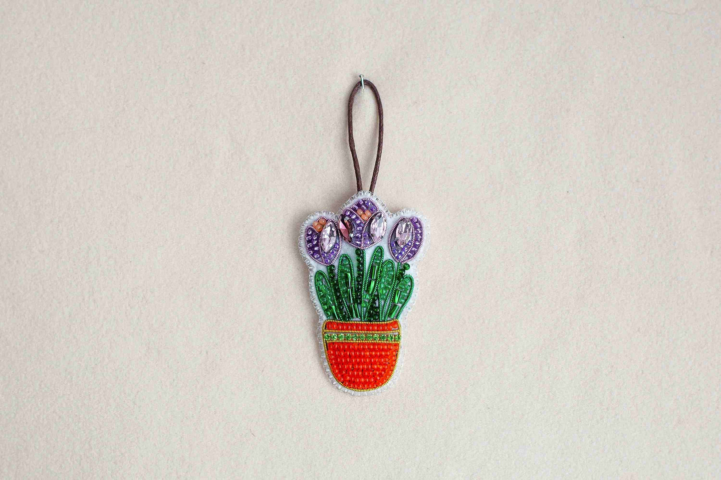 Crocus - Readymade Beaded Brooch