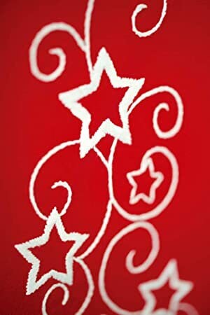 Satin Stitch Christmas Table Runner Kit: Star Embroidery DIY (12 x 41 in)