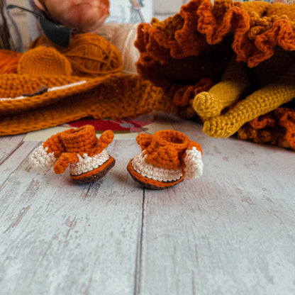 a close up of a pair of shoes on a table