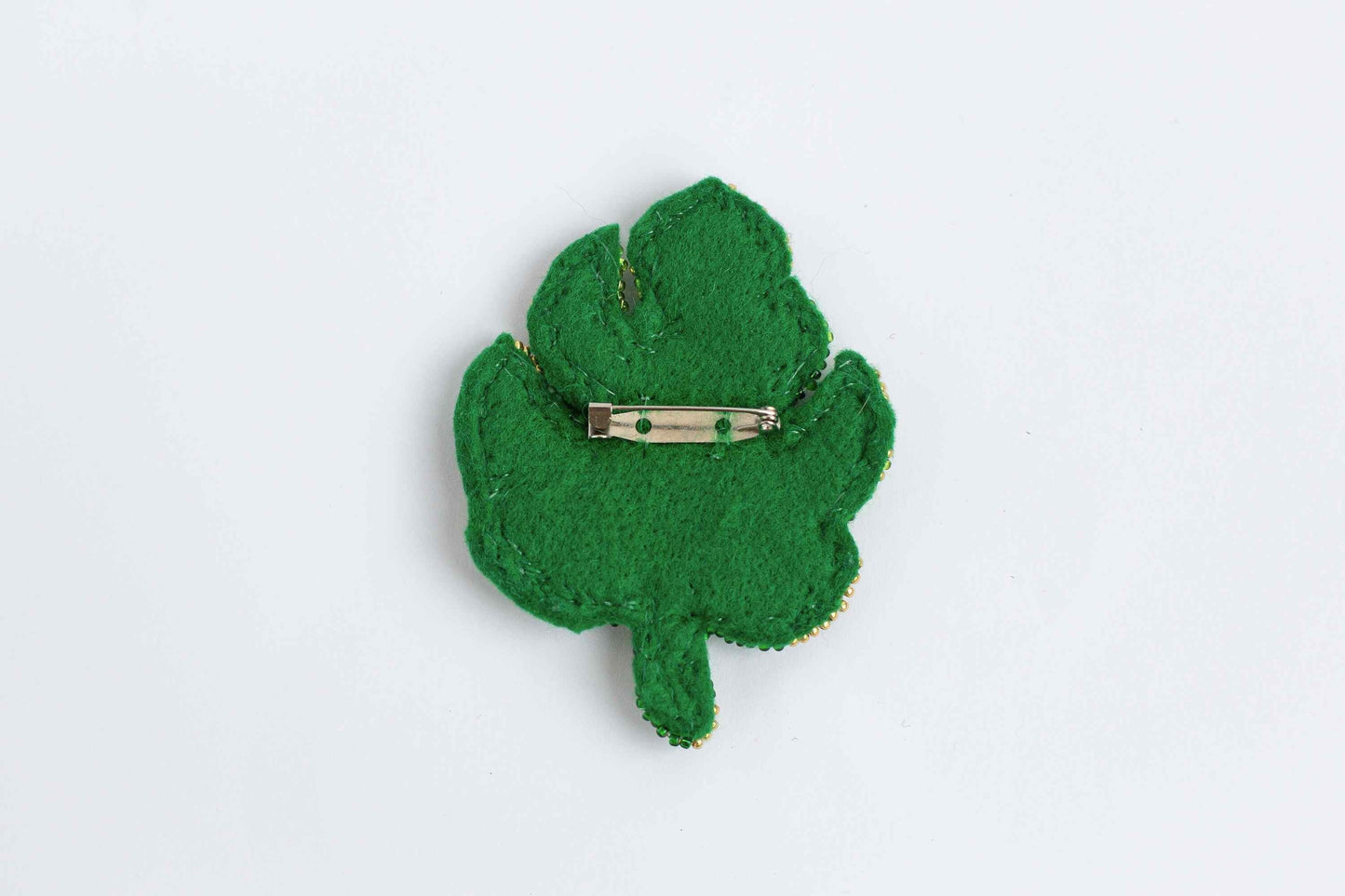 Leaf - Readymade Beaded Brooch