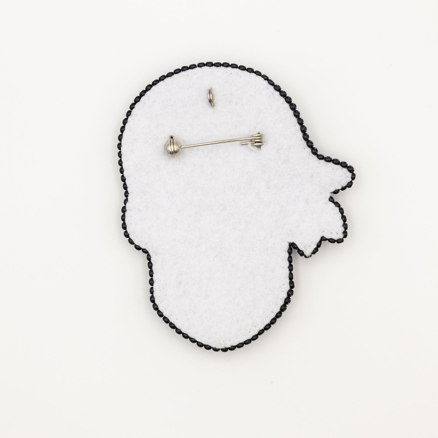 Skull with Rose - Readymade Beaded Brooch