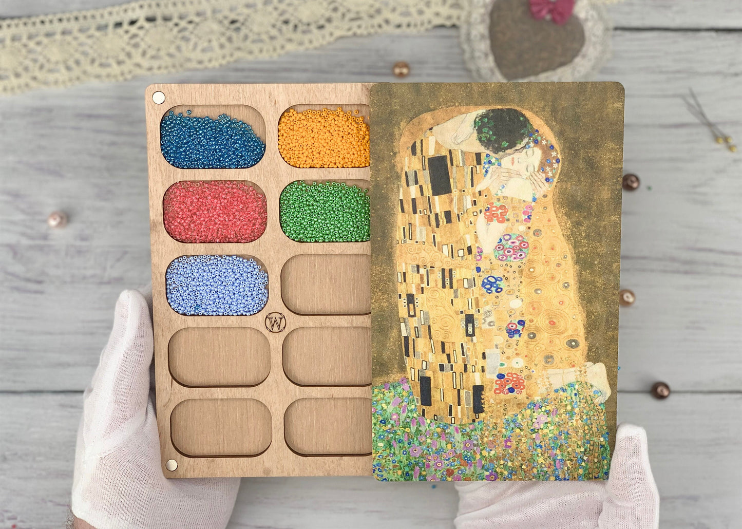 Wooden Seed Bead Organizer