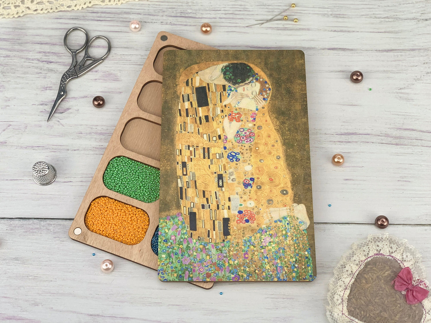 Wooden Seed Bead Organizer