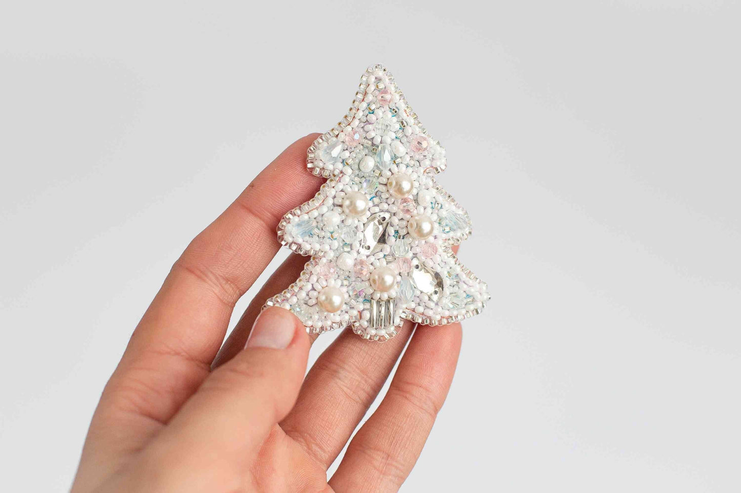 Christmas Tree - Readymade Beaded Brooch