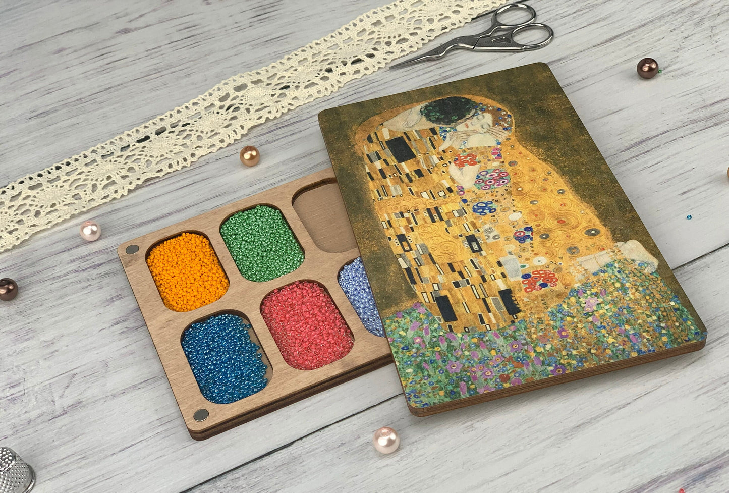 Wooden Seed Bead Organizer