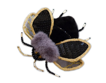 Moth - Readymade Beaded Brooch