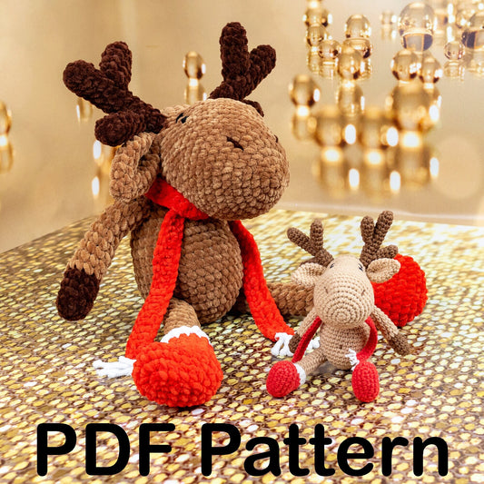 Crochet Christmas Reindeer - Amigurumi PDF Pattern