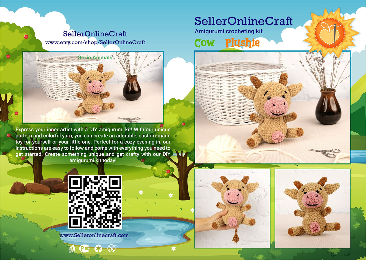 Crochet Cow - Amigurumi PDF Pattern