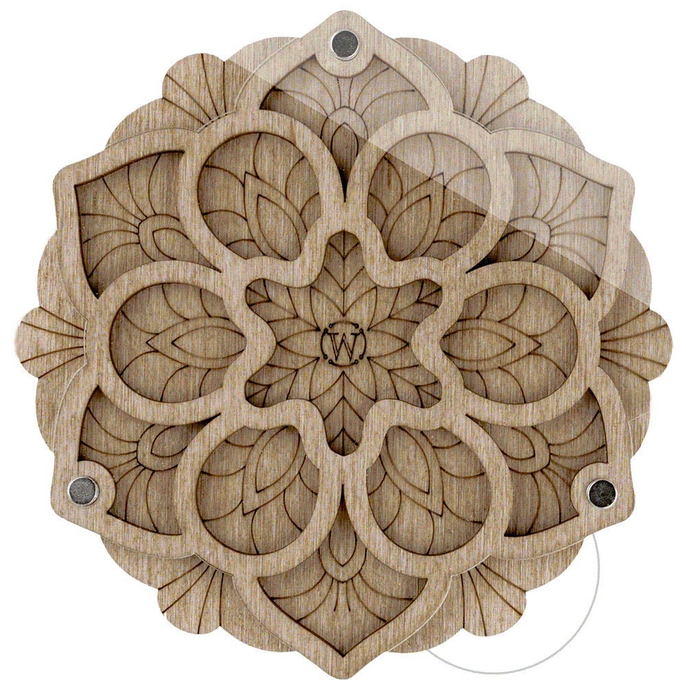 a wooden carving of a flower