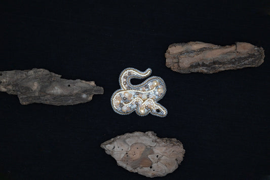 Python Snake - Readymade Beaded Brooch