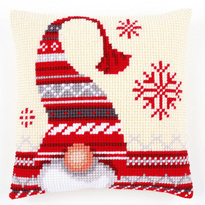 Scandinavian Gnome Pillow Cross Stitch Kit | DIY Christmas Cushion Cover