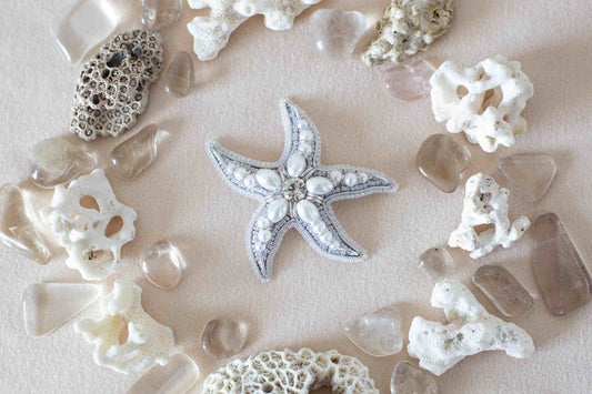 Starfish - Readymade Beaded Brooch