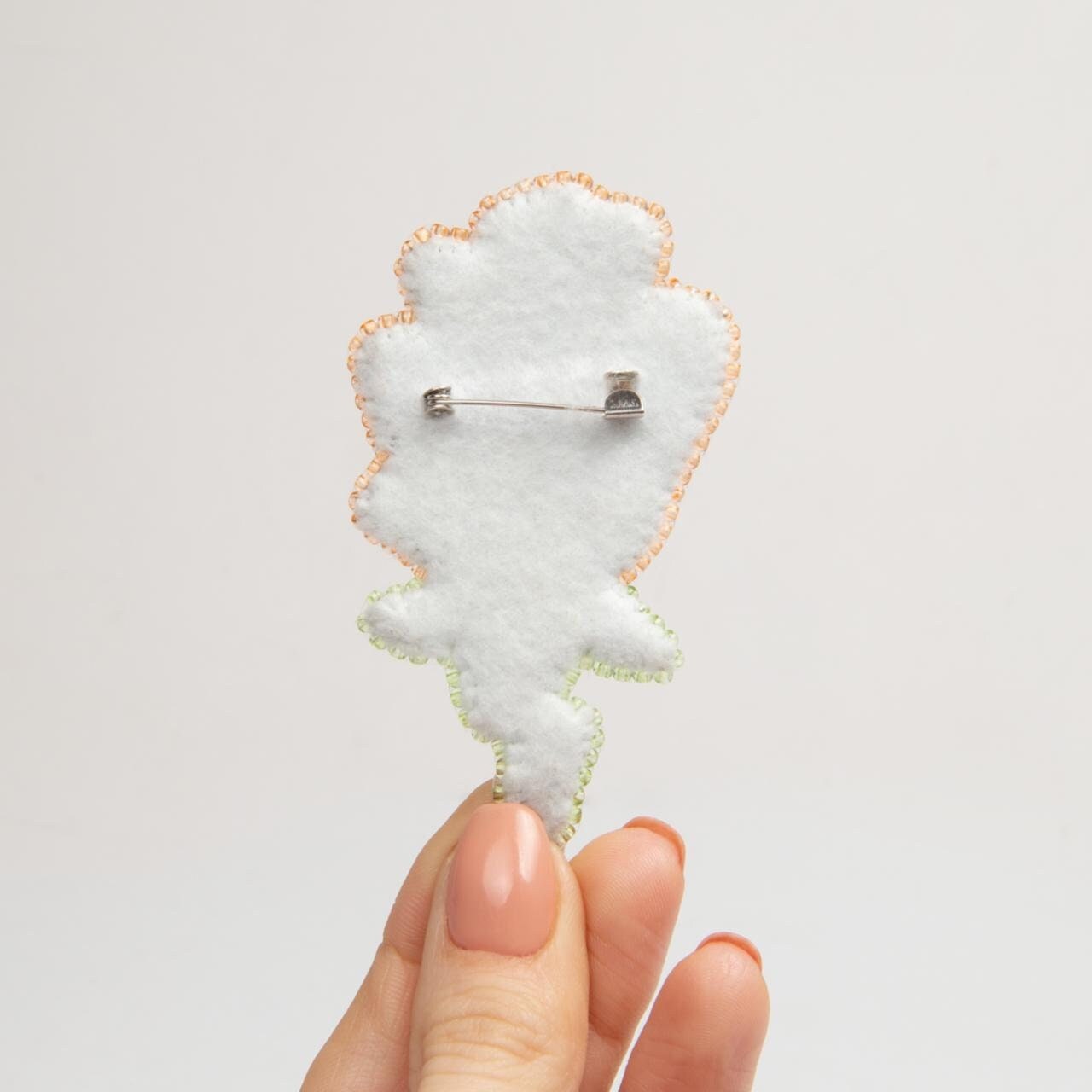 Red Rose Flower - Readymade Beaded Brooch