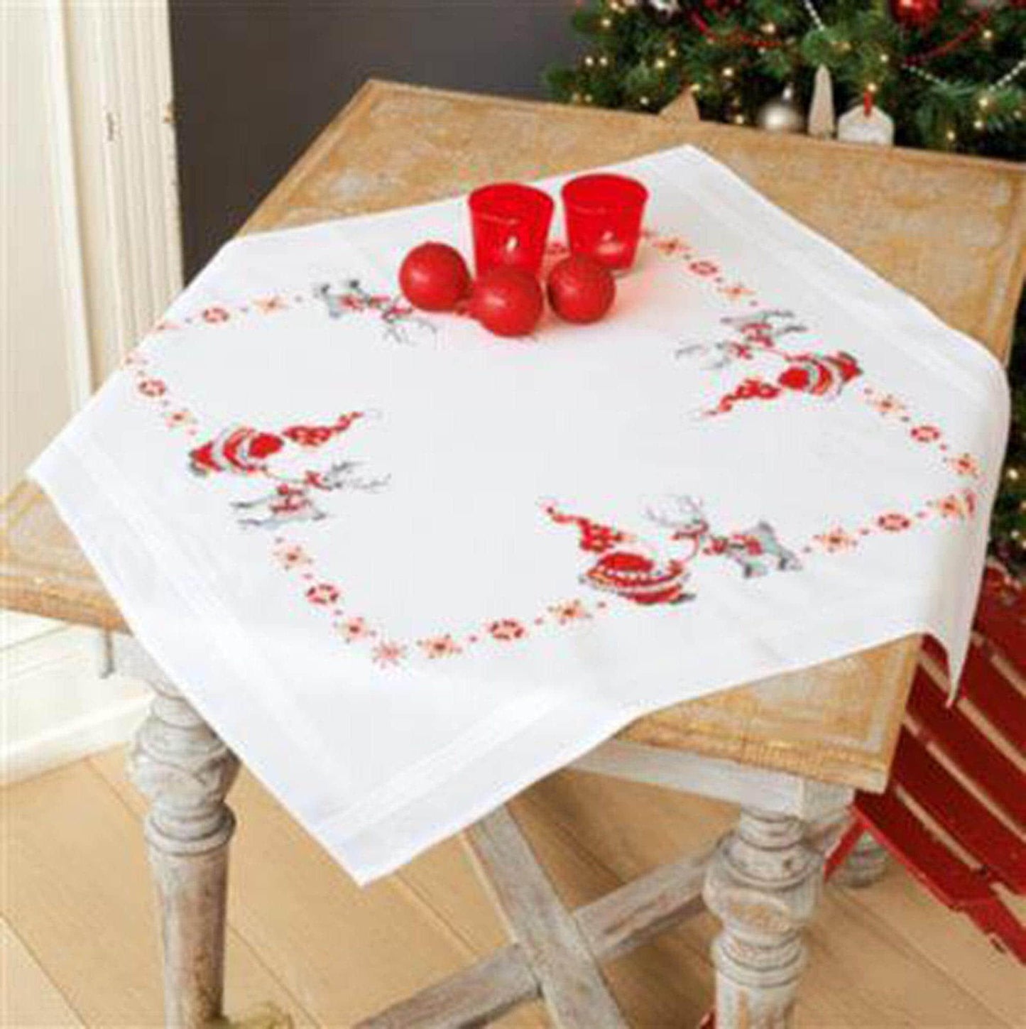 Christmas Table Runner Cross stitch Embroidery DIY Kits