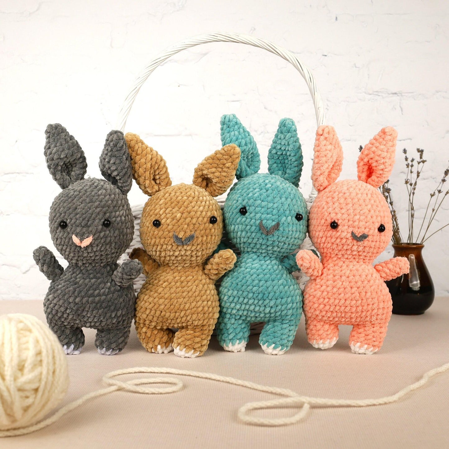 Crochet Bunny Plushie - Amigurumi Toys Readymade