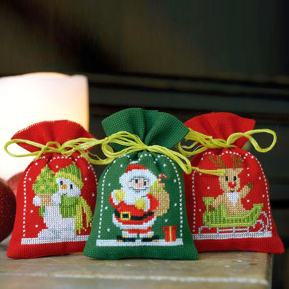 Christmas Sachet Bags Cross stitch Embroidery DIY Kits