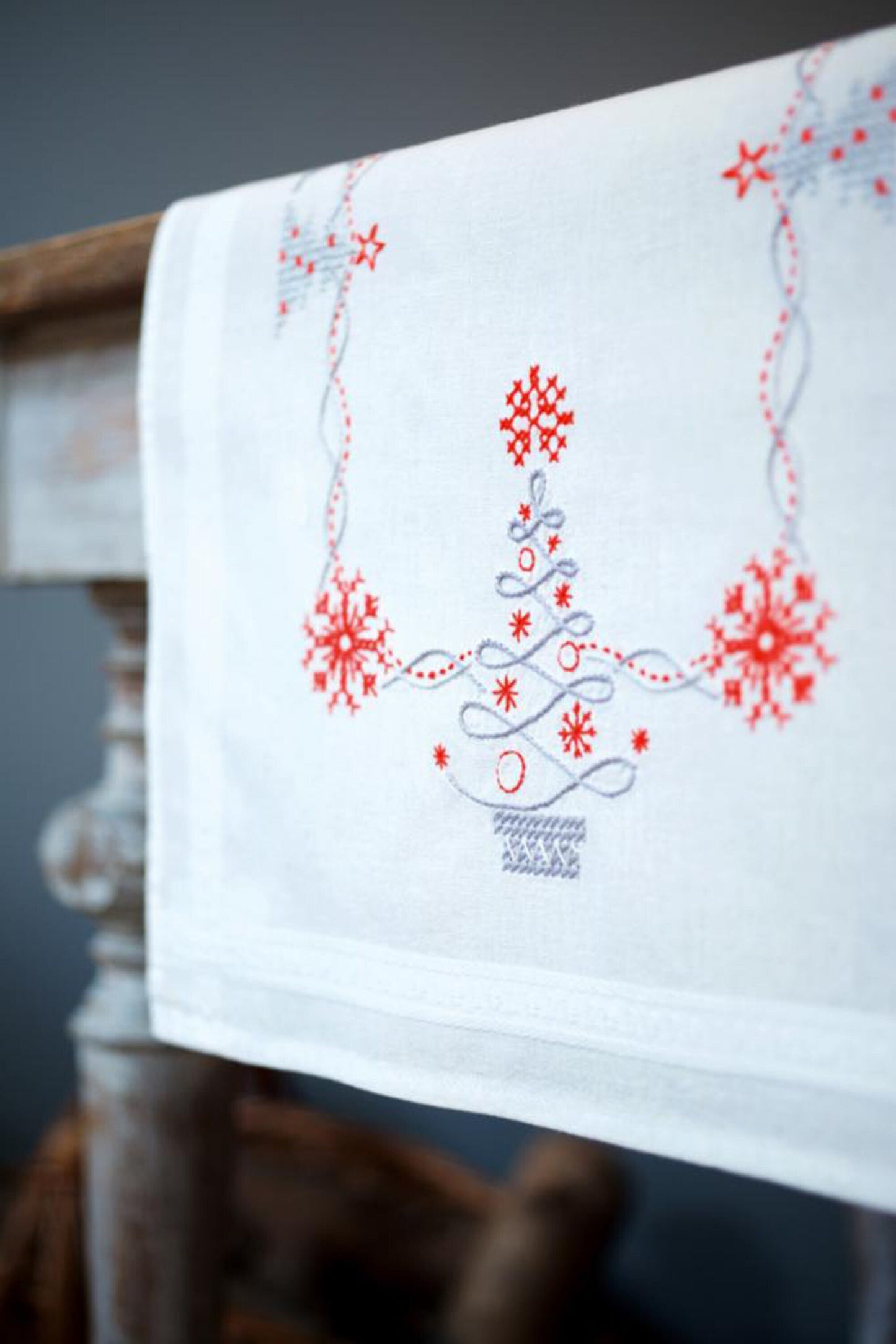 Christmas Table Runner Cross stitch Embroidery DIY Kits