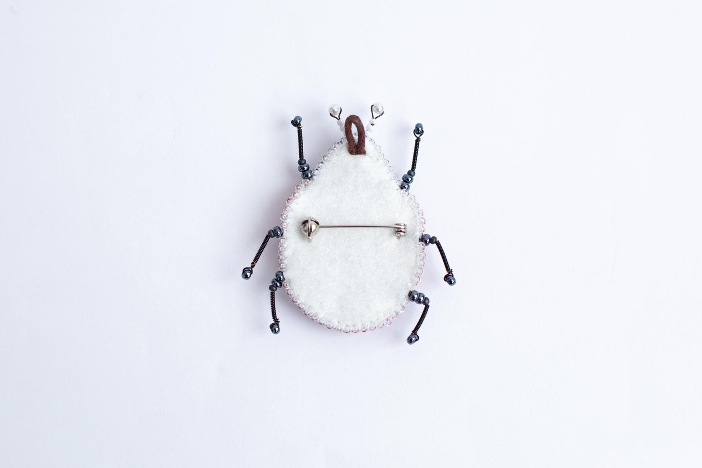 a white clock with a bug on it&#39;s face