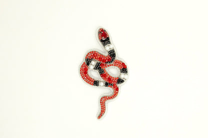 Coral Snake - Readymade Beaded Brooch