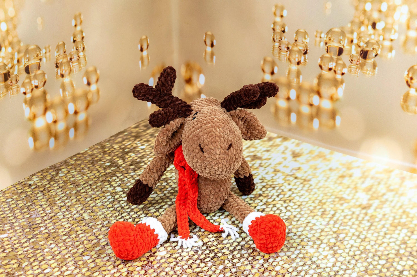 Christmas Reindeer Plushie - Amigurumi Toys Readymade