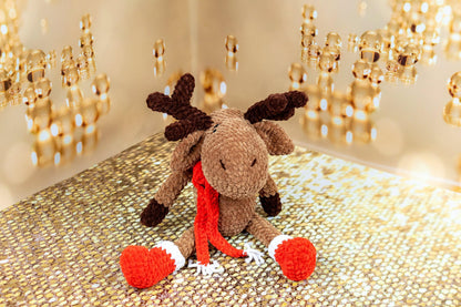 Christmas Reindeer Plushie - Amigurumi Toys Readymade