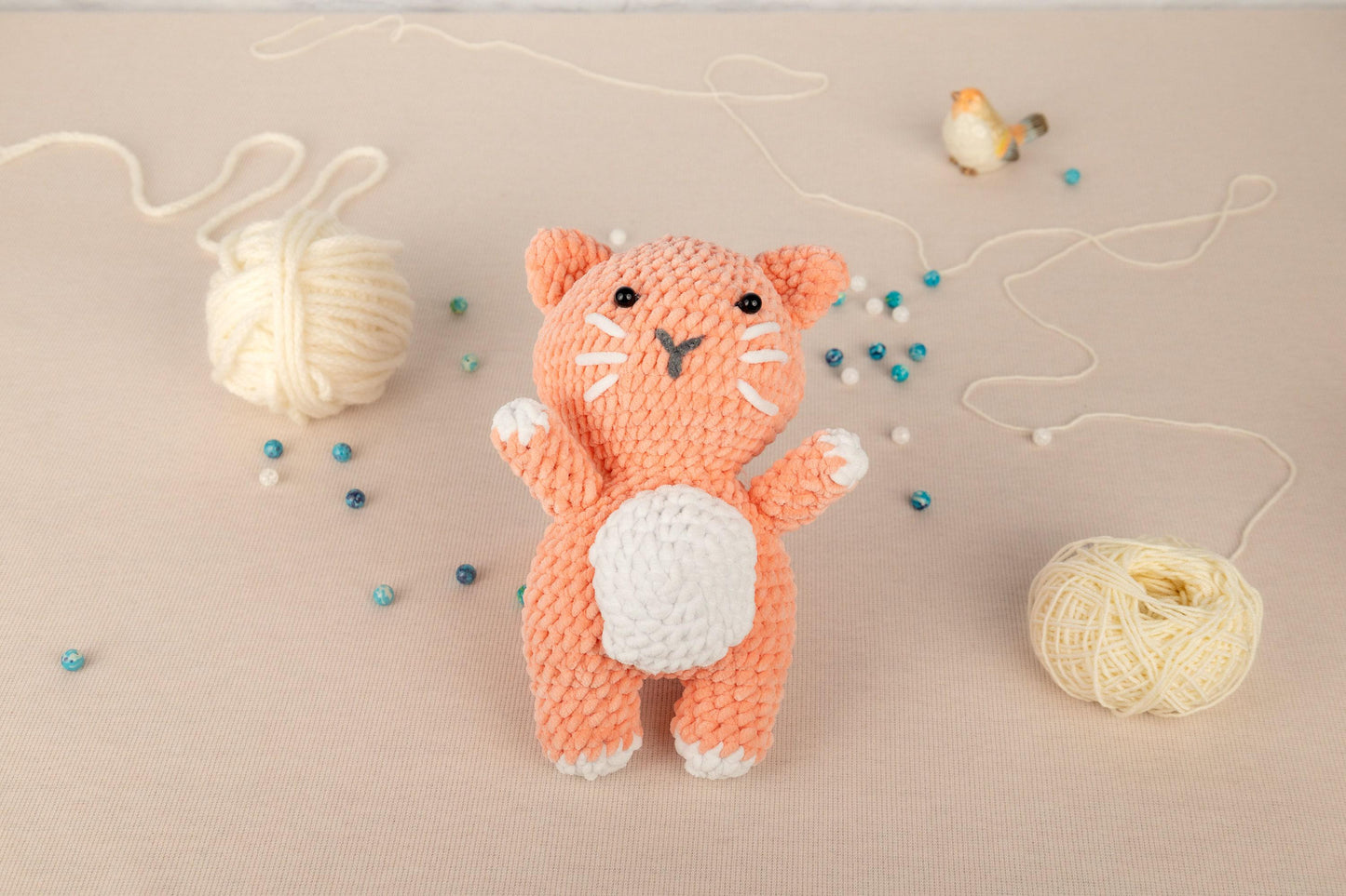 Crochet Cat Plushie - Amigurumi Toys Readymade